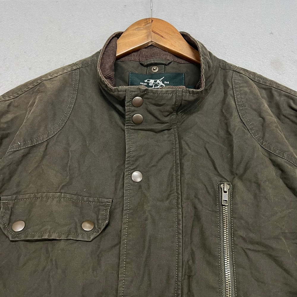 Rodd & Gunn Harper Waxed Field Jacket Men 2XL Forest Green Coat Military Utility - Picture 3 of 15
